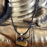 heart necklace tiger eye