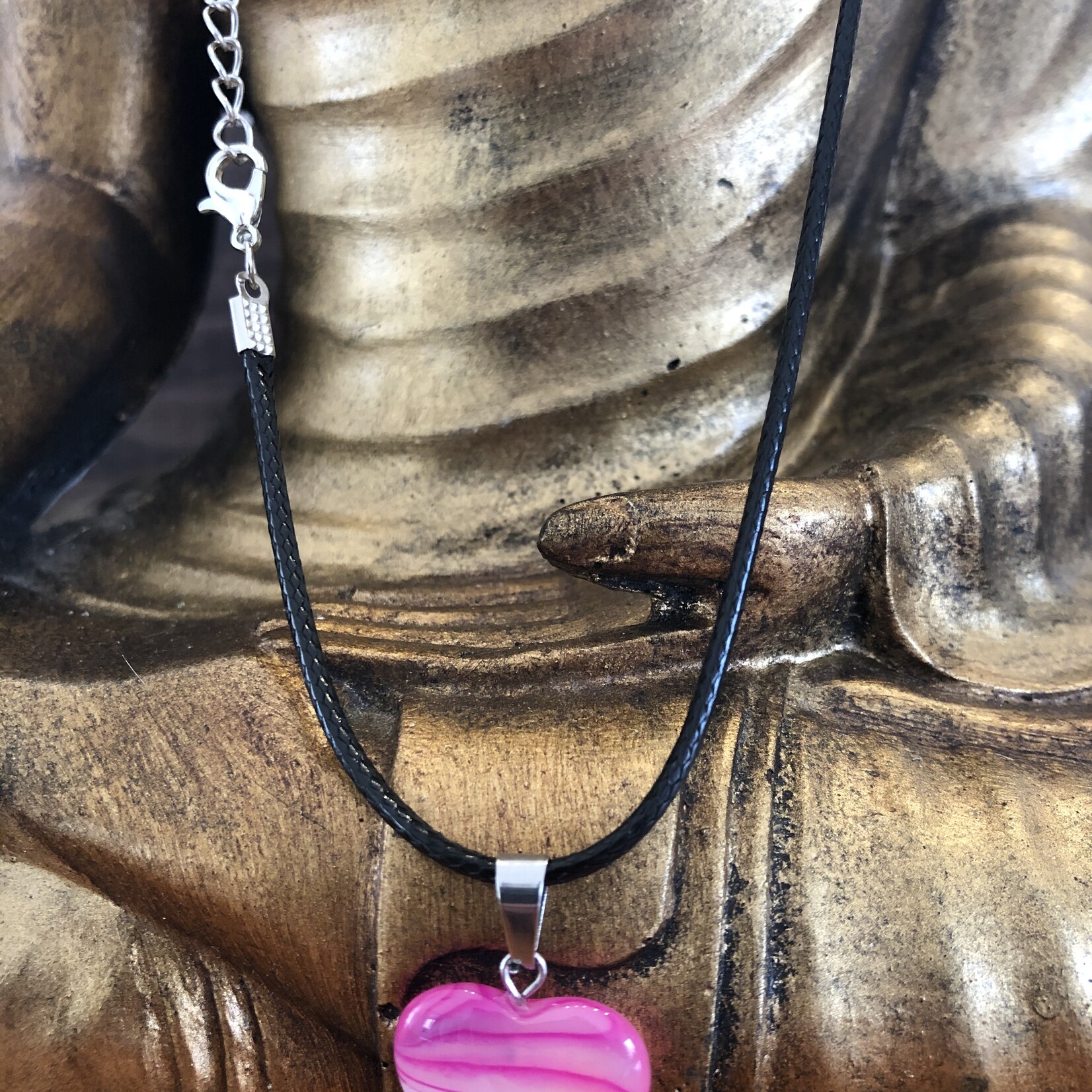 heart necklace red onyx