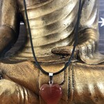 heart necklace red agate