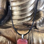 heart necklace watermelon tourmaline