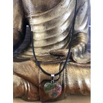 heart necklace unakite