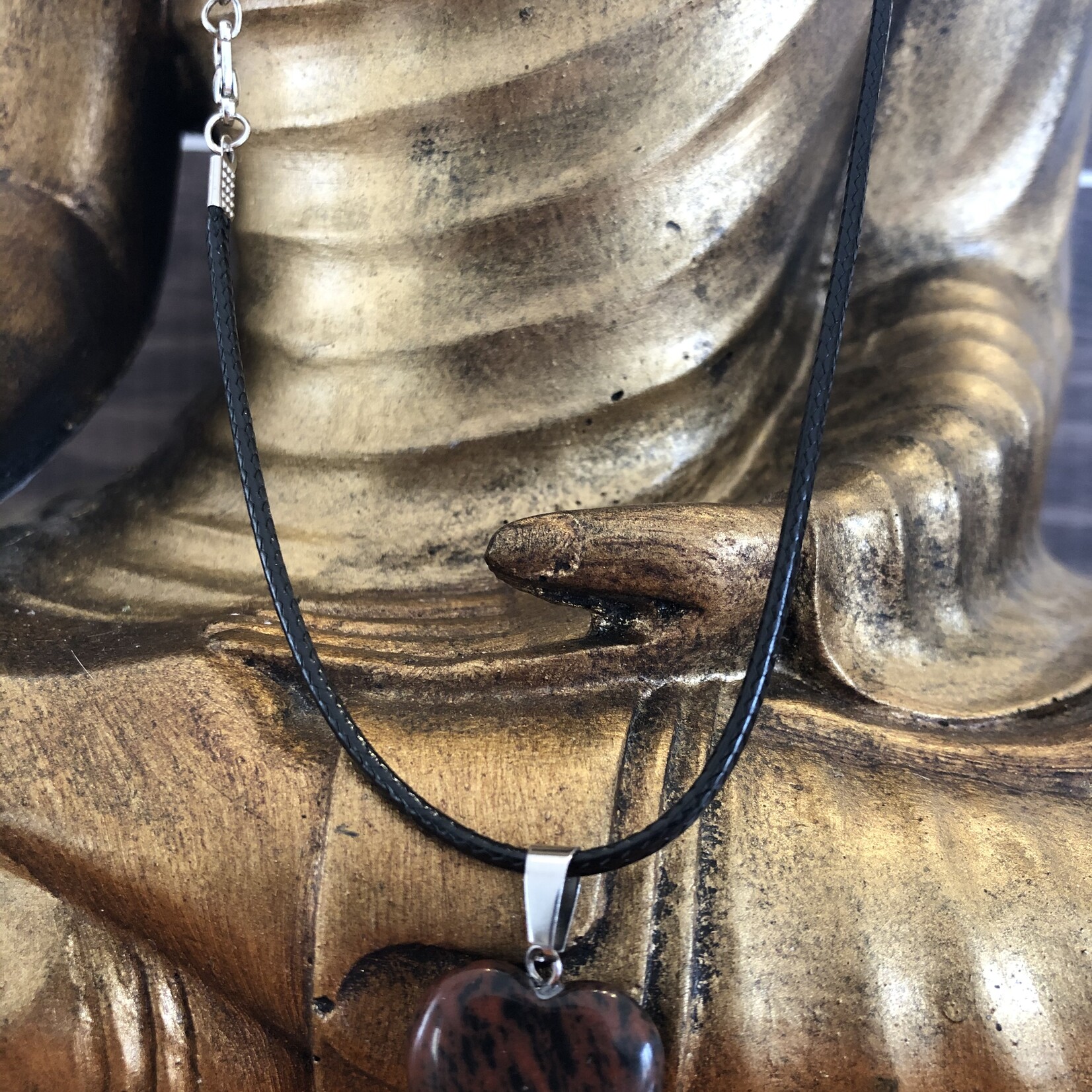 heart necklace golden swan