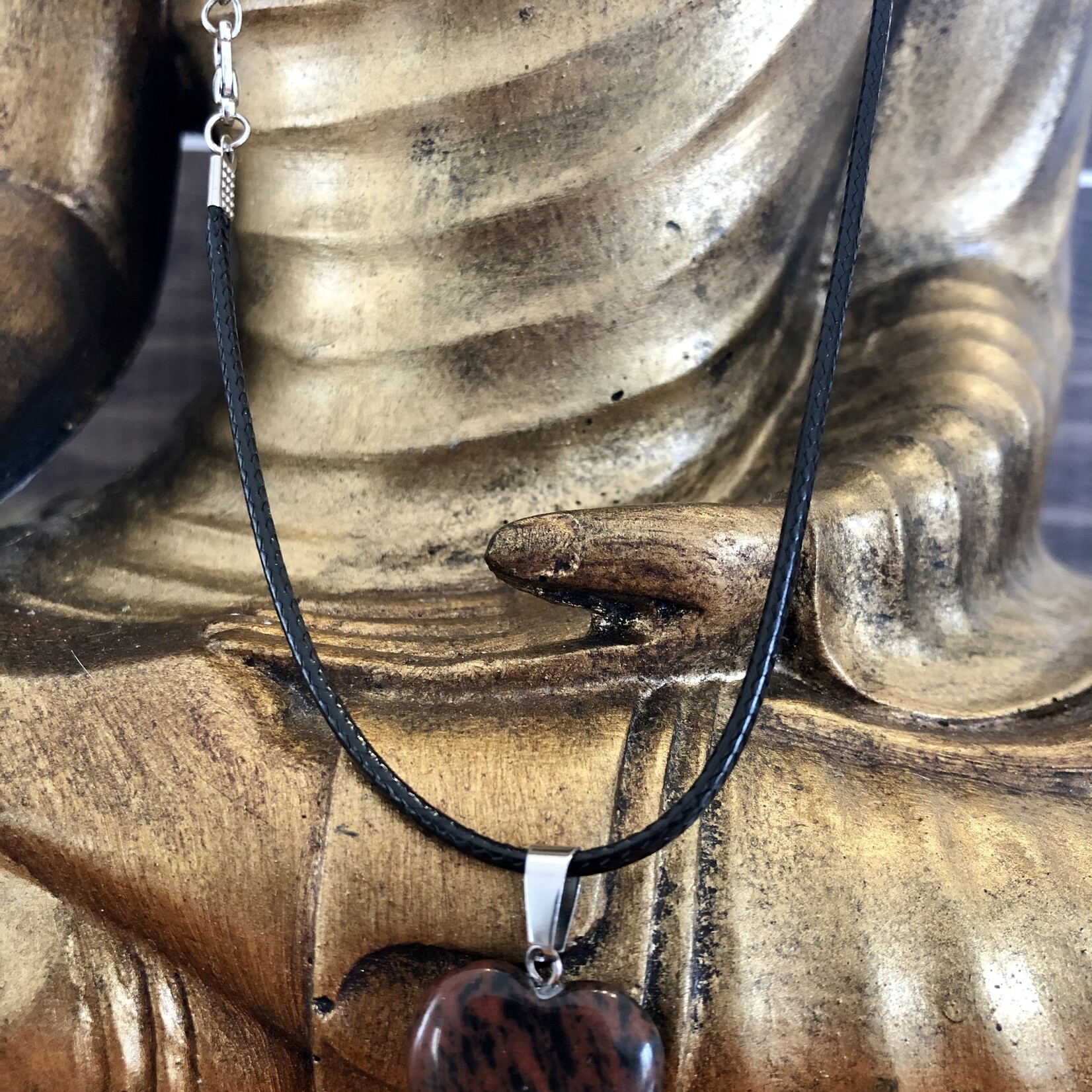 heart necklace golden swan