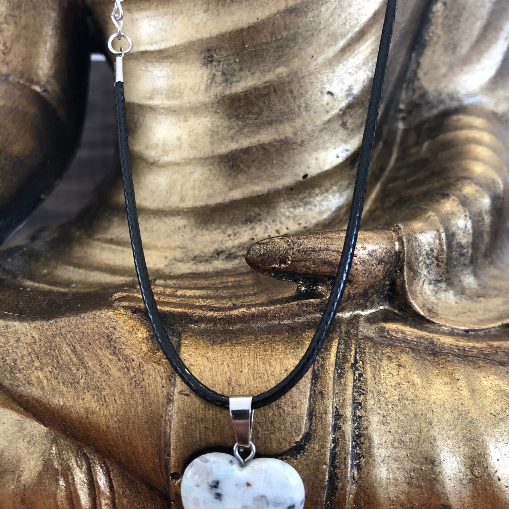 heart necklace tianshan stone