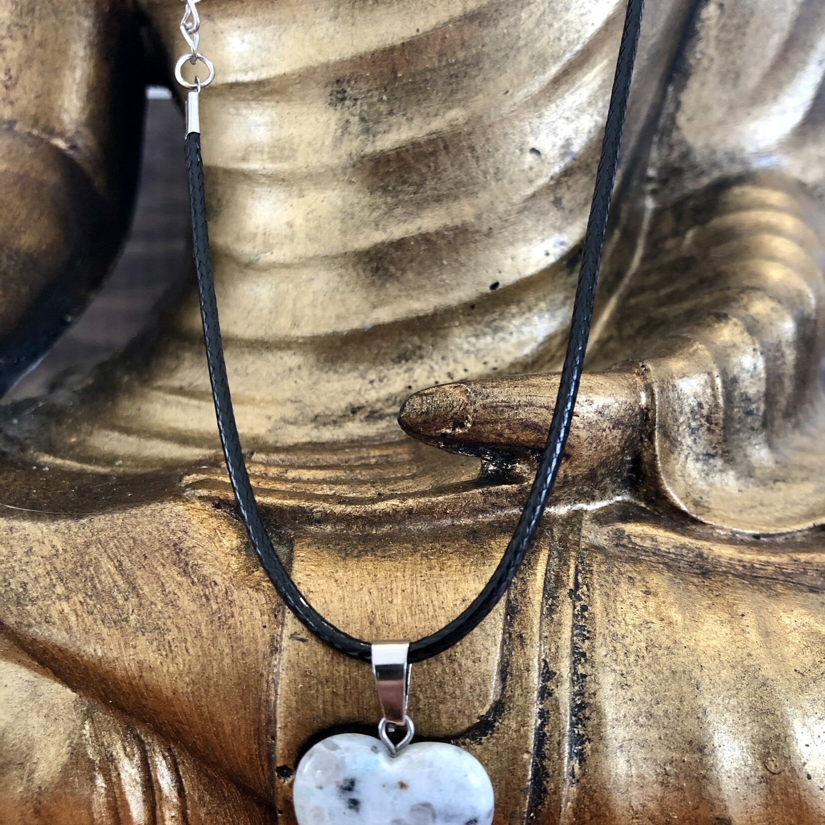 heart necklace tianshan stone