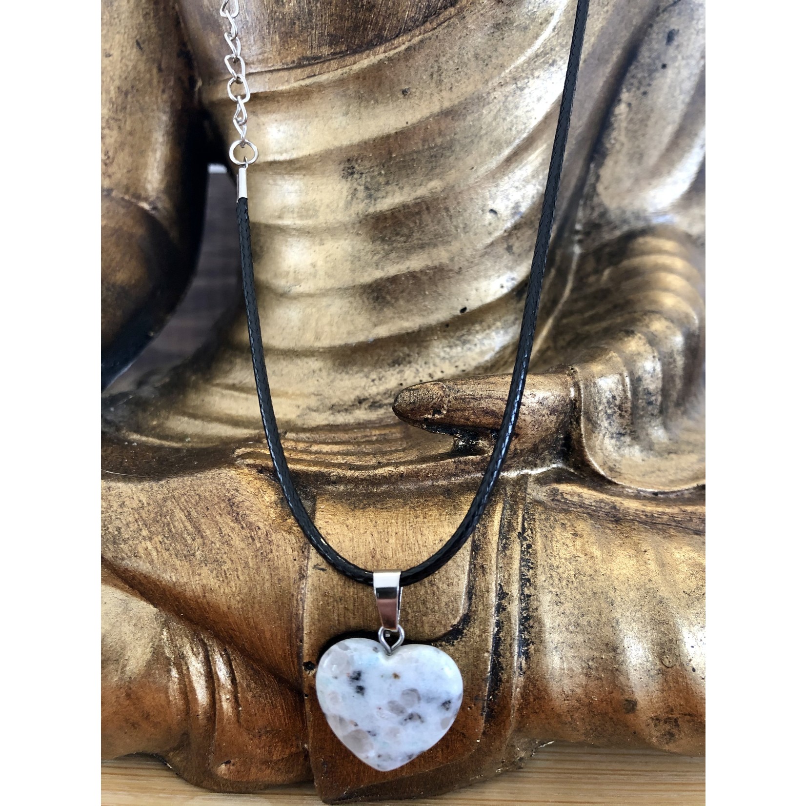 heart necklace tianshan stone