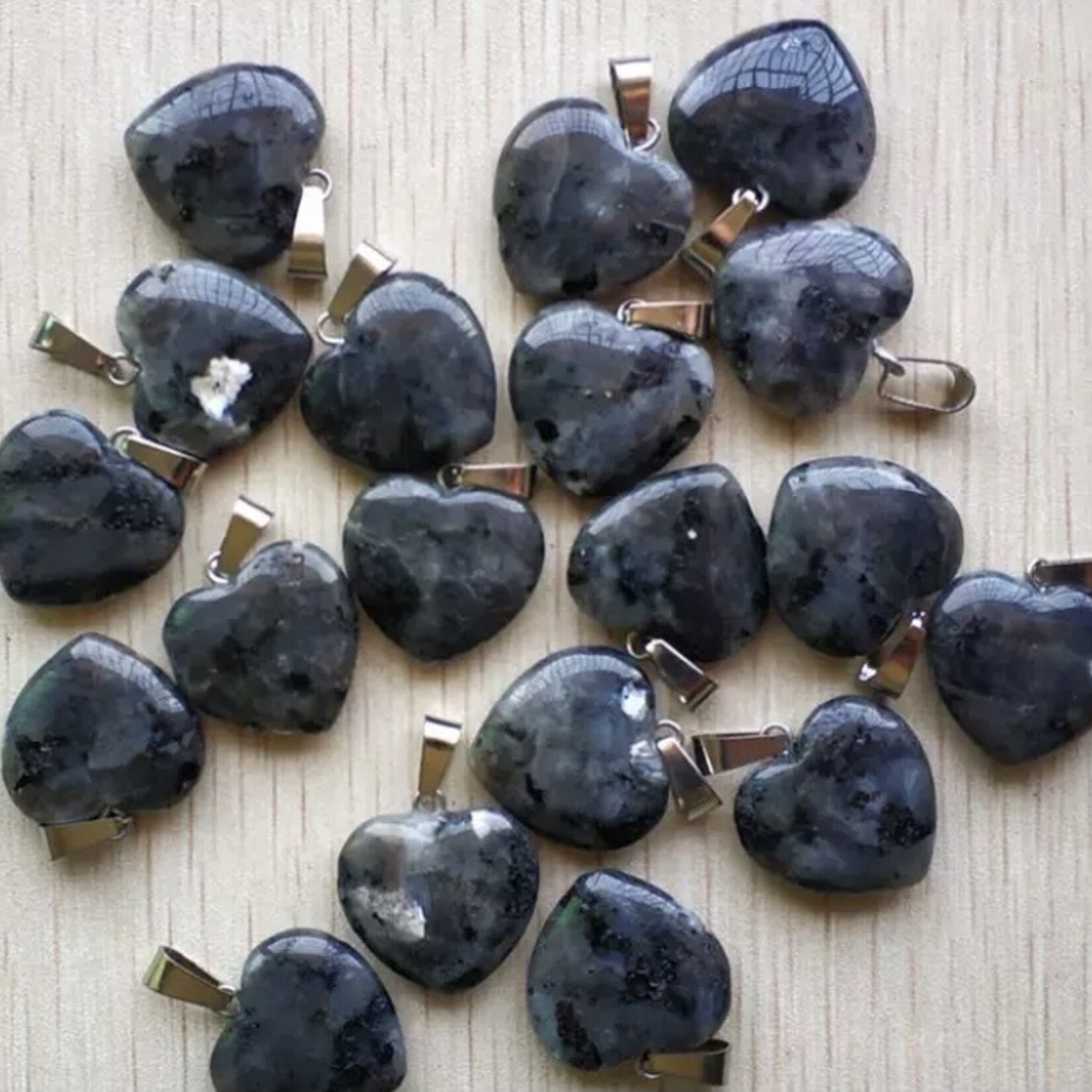 heart necklace spectrolite