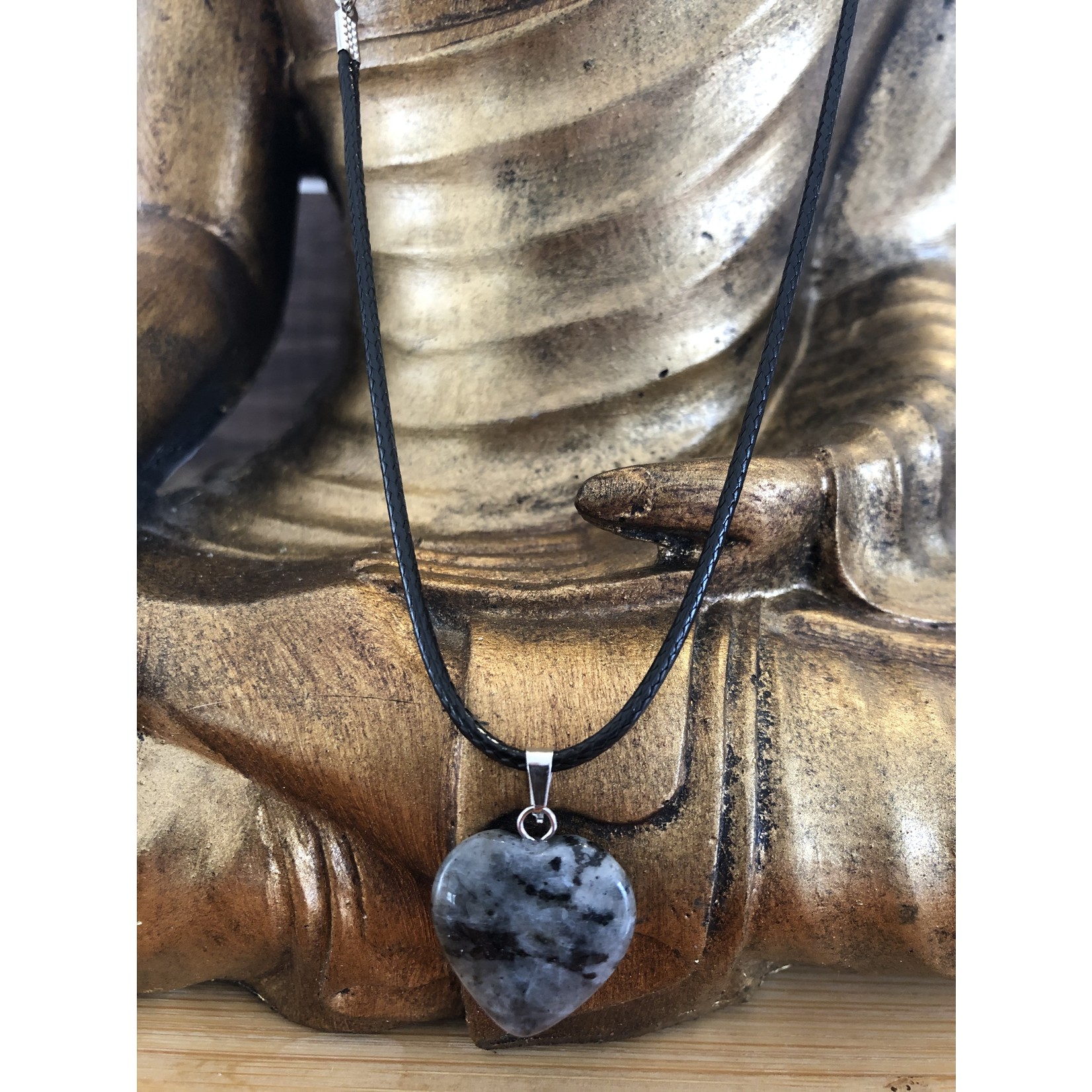 heart necklace spectrolite