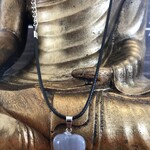 heart necklace grey agate