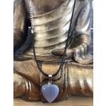 heart necklace grey agate