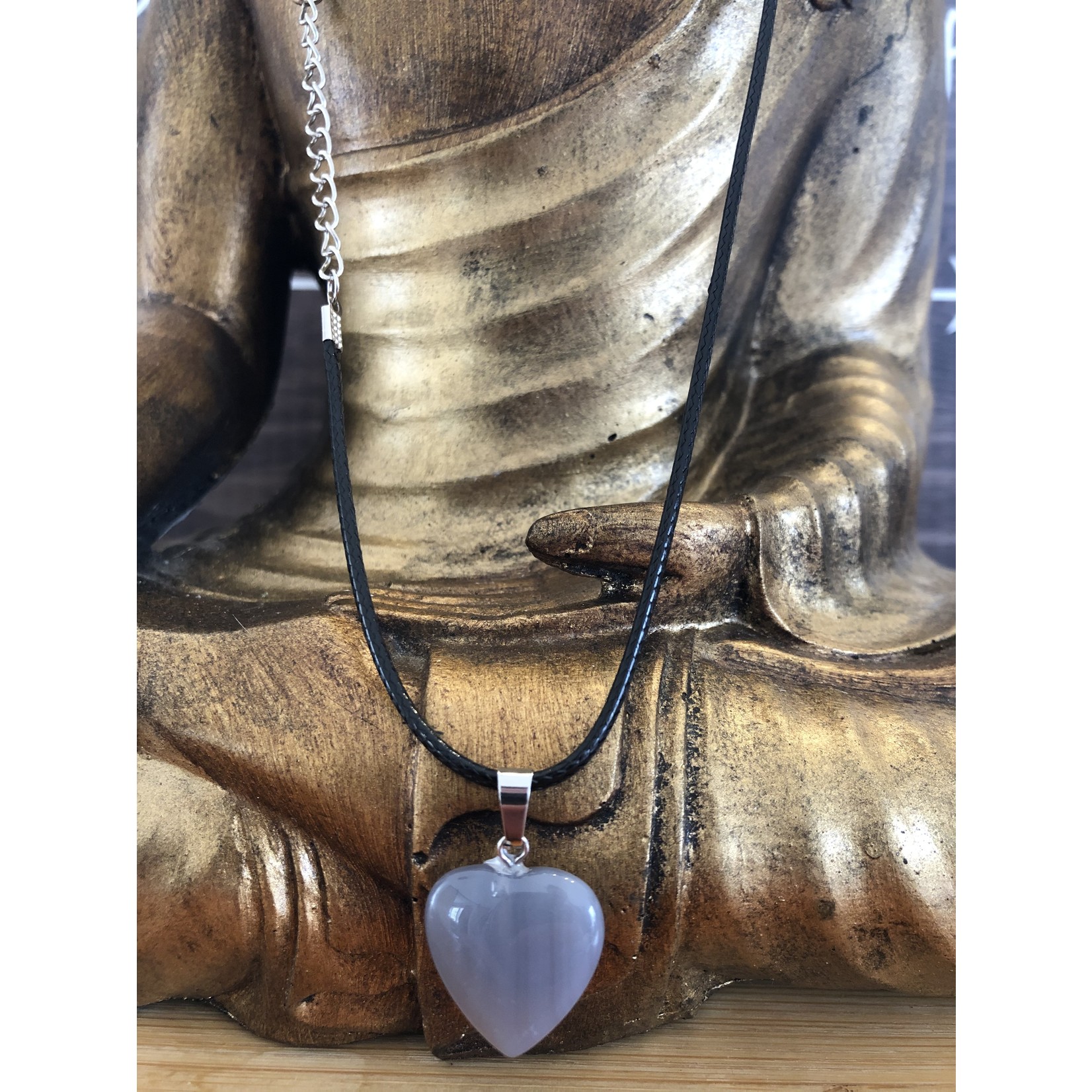 heart necklace grey agate