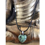 heart necklace rubis zoisite