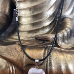 heart necklace crazy lace agate