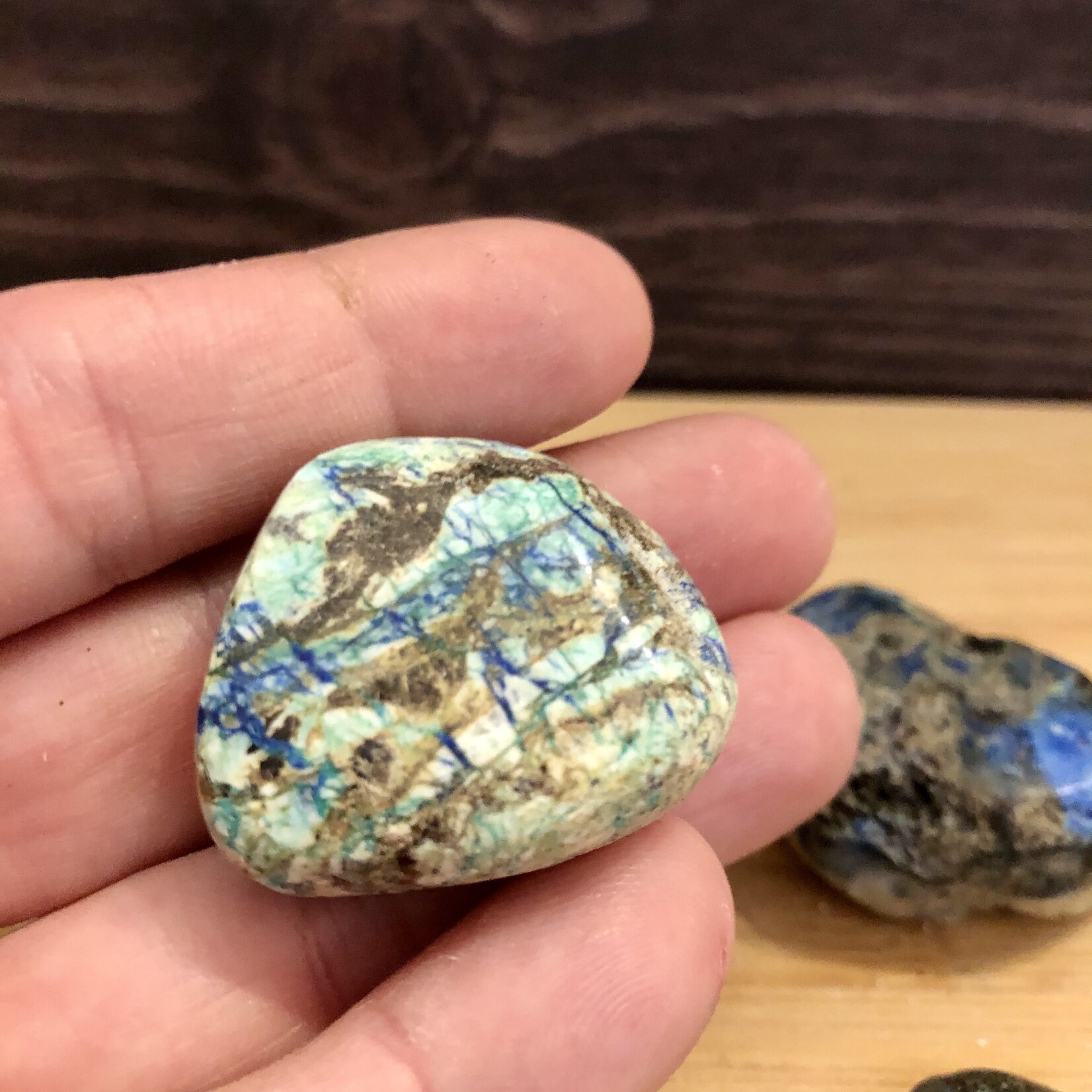 azurite malachite pierre roulée