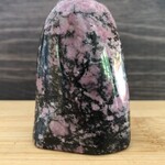 rhodonite pink and black freeform