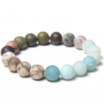 23cm Natural Stone Bracelets, 10mm - Matte and Refined