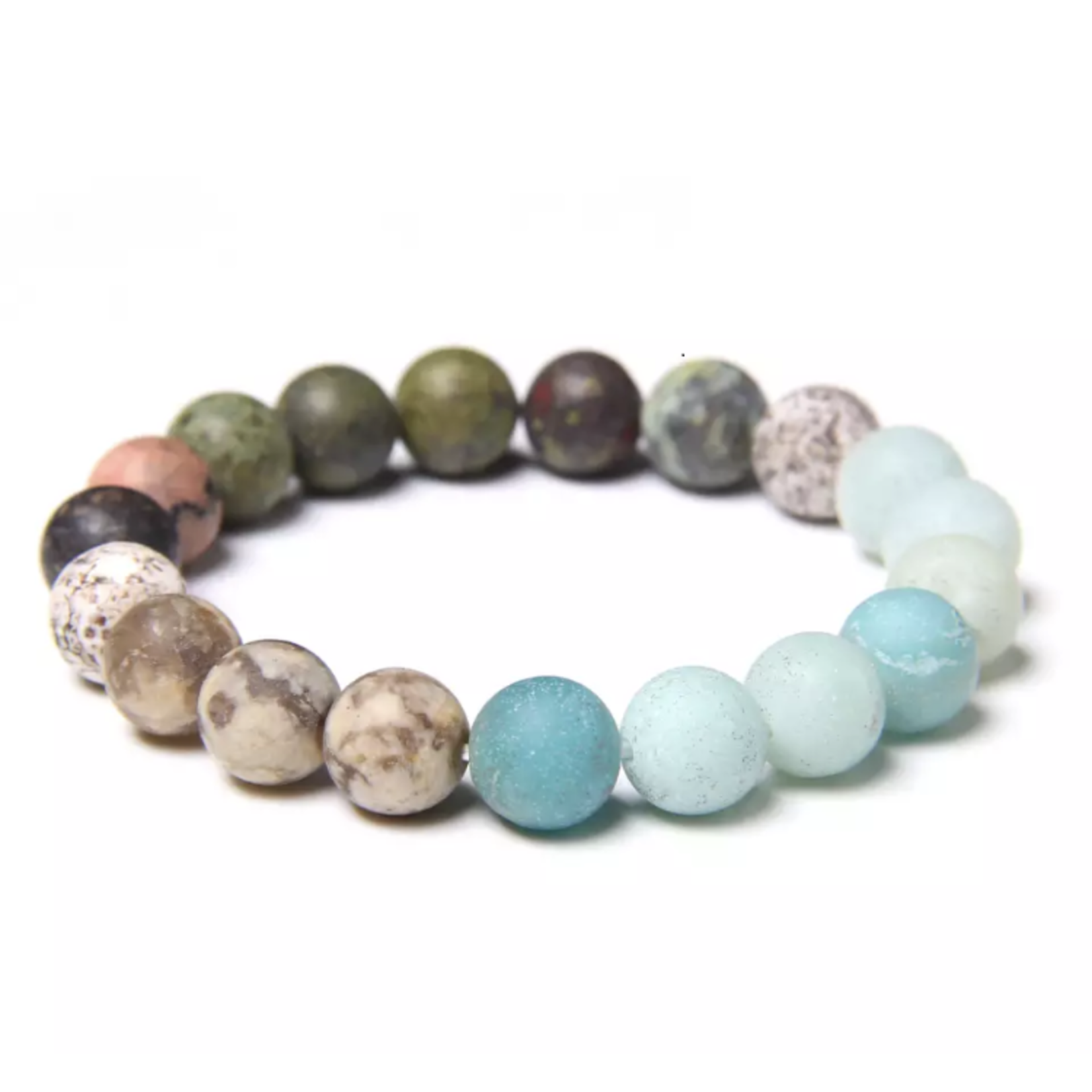 23cm Natural Stone Bracelets, 10mm - Matte and Refined
