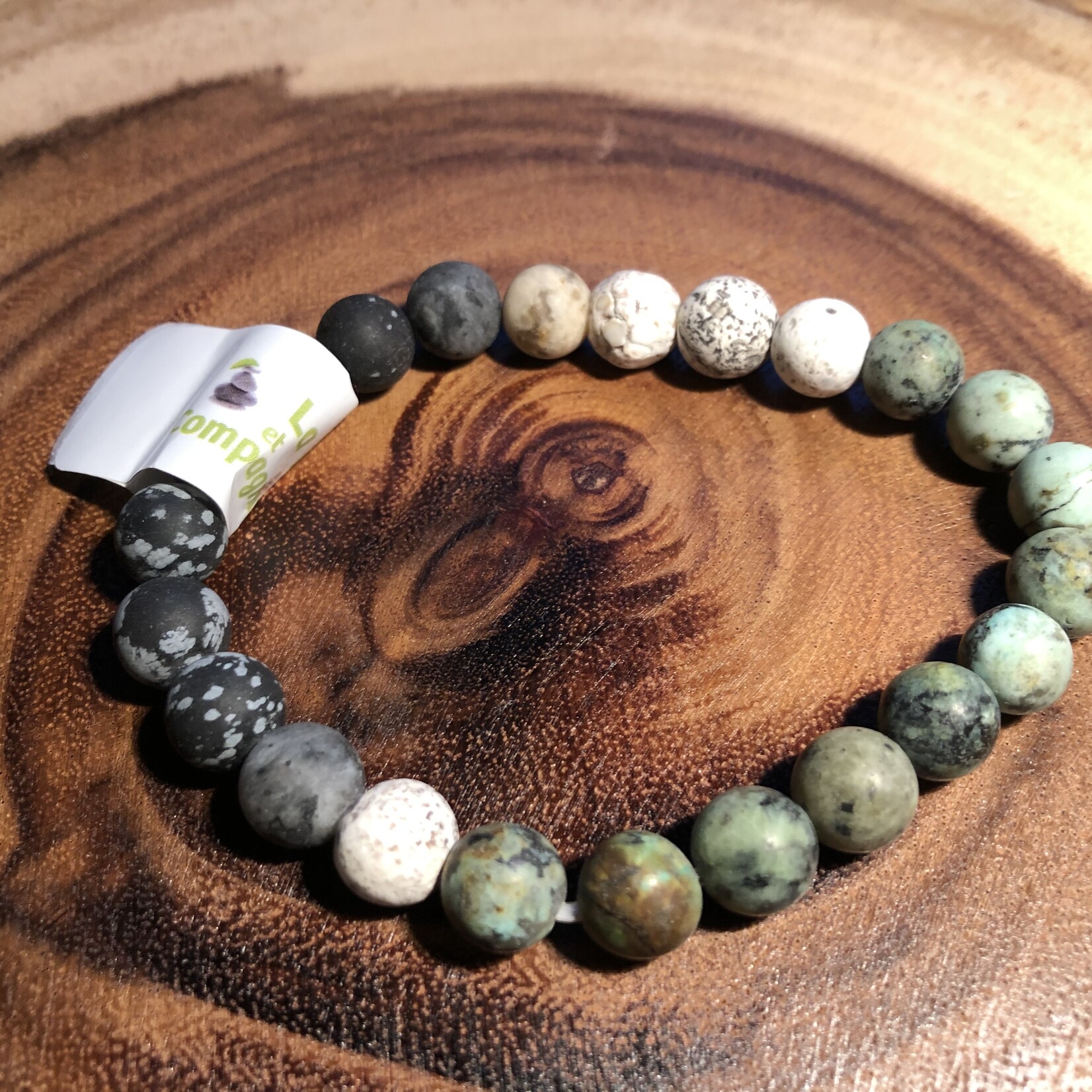 23cm Natural Stone Bracelets, 10mm - Matte and Refined
