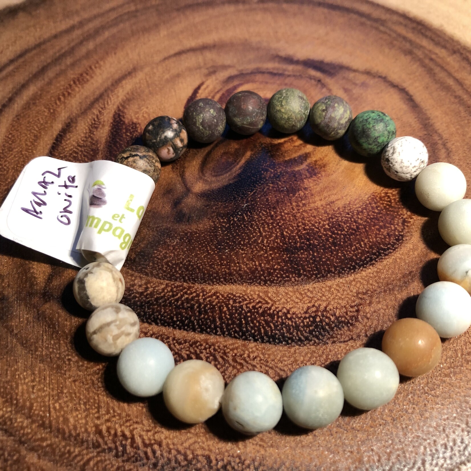 23cm Natural Stone Bracelets, 10mm - Matte and Refined