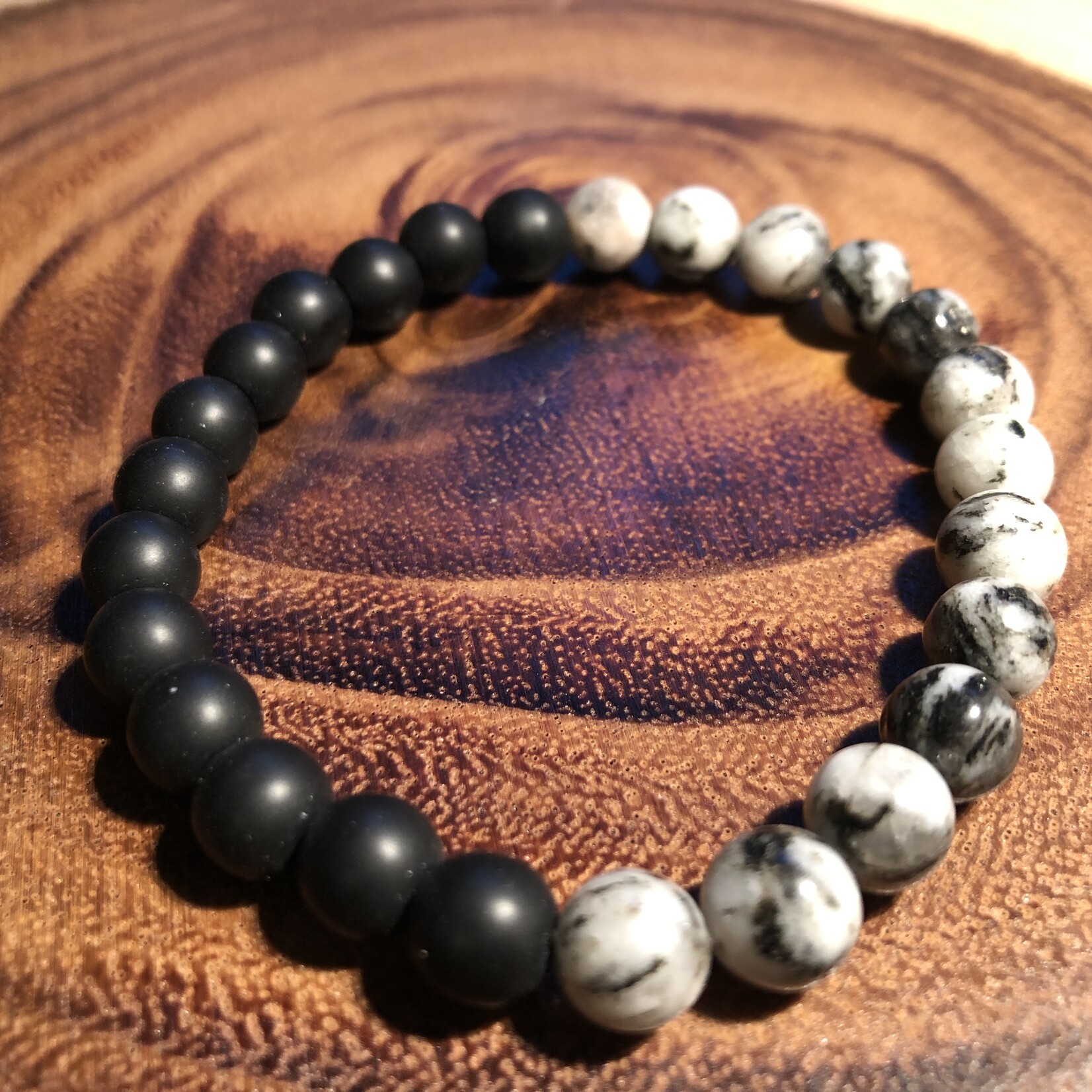 Bracelets en Pierres Naturelles et Bois 21cm - Fusion de Nature et d'Élégance