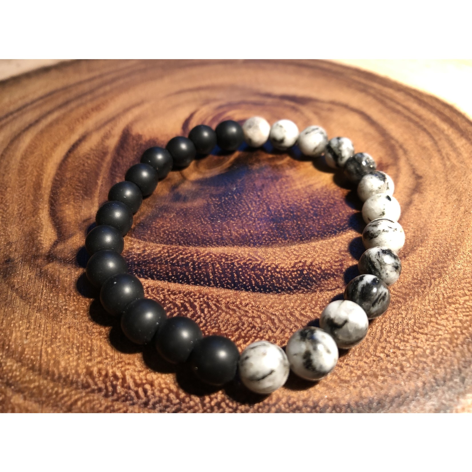 21cm Natural Stone and Wood Bracelets - A Blend of Nature and Elegance