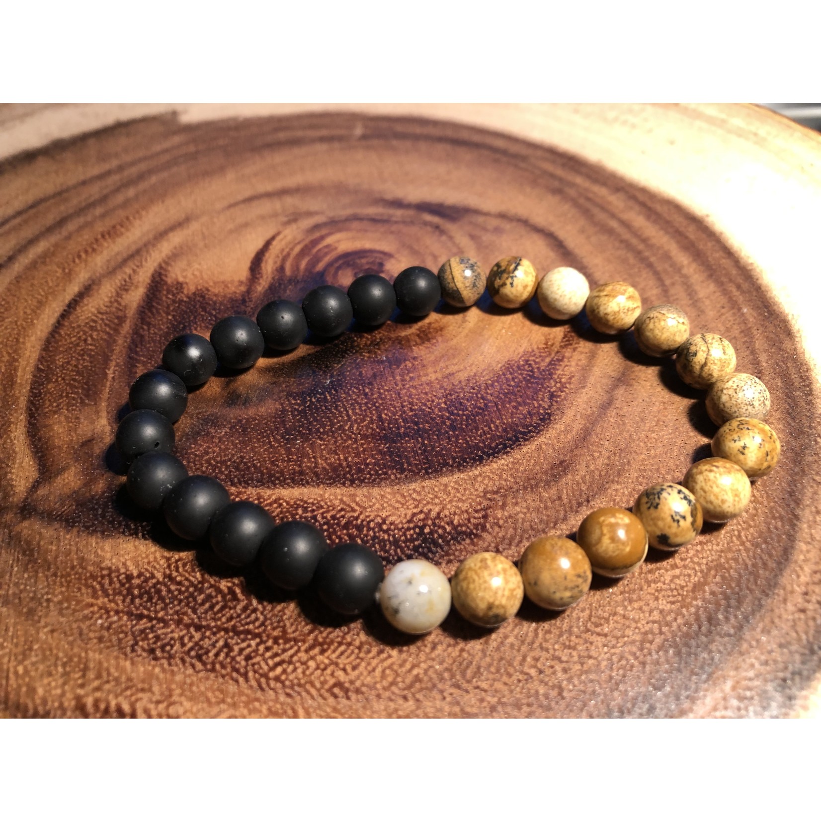 21cm Natural Stone and Wood Bracelets - A Blend of Nature and Elegance