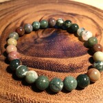 21cm Natural Stone and Wood Bracelets - A Blend of Nature and Elegance