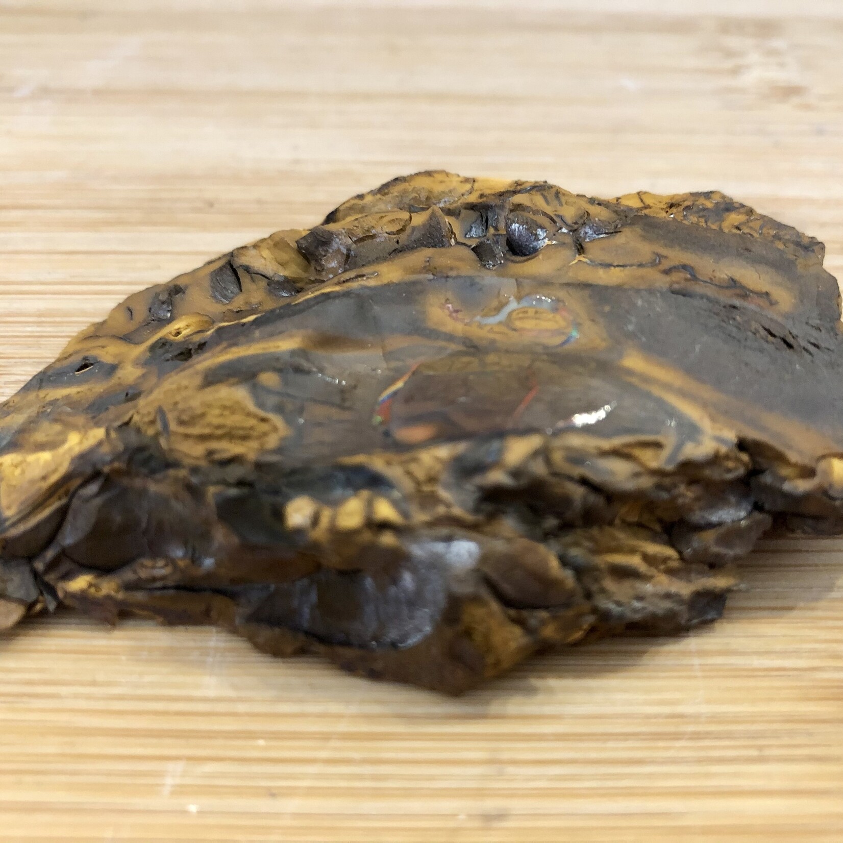 boulder opal palm stone
