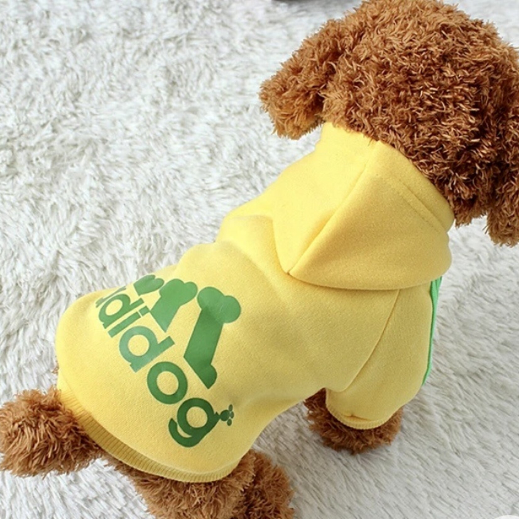 chandail adidog pochette intégrée - jaune-VENTE FINALE