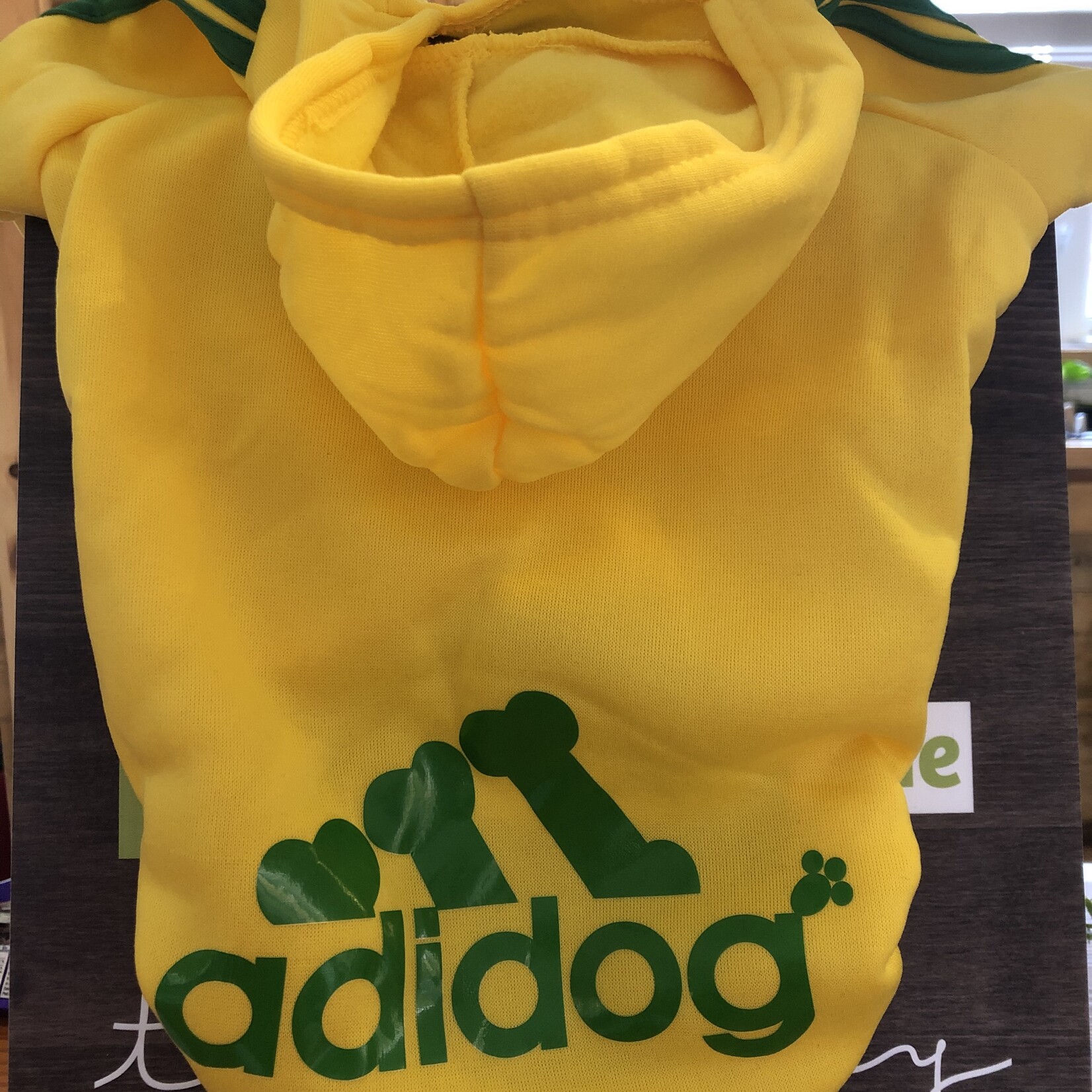 chandail adidog pochette intégrée - jaune-VENTE FINALE