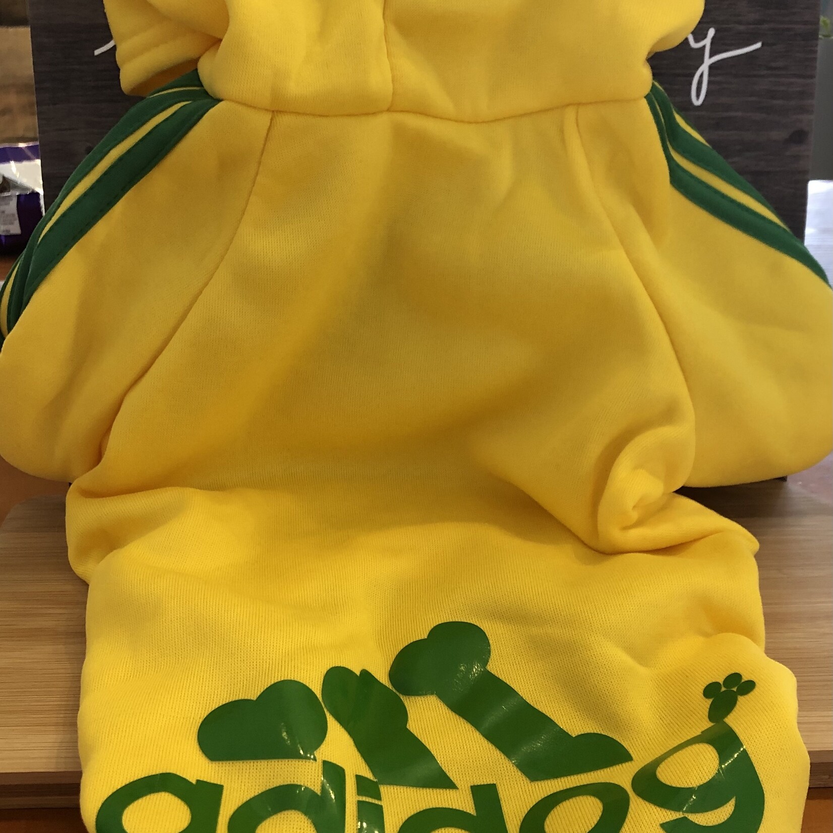 chandail adidog pochette intégrée - jaune-VENTE FINALE