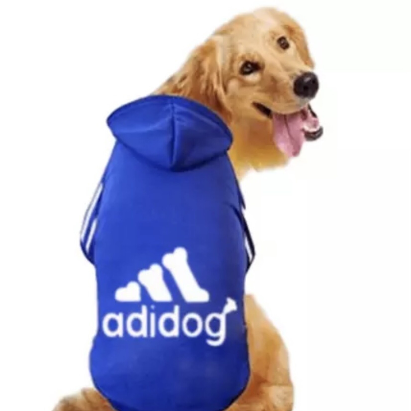 chandail adidog pochette intégrée - bleu-VENTE FINALE