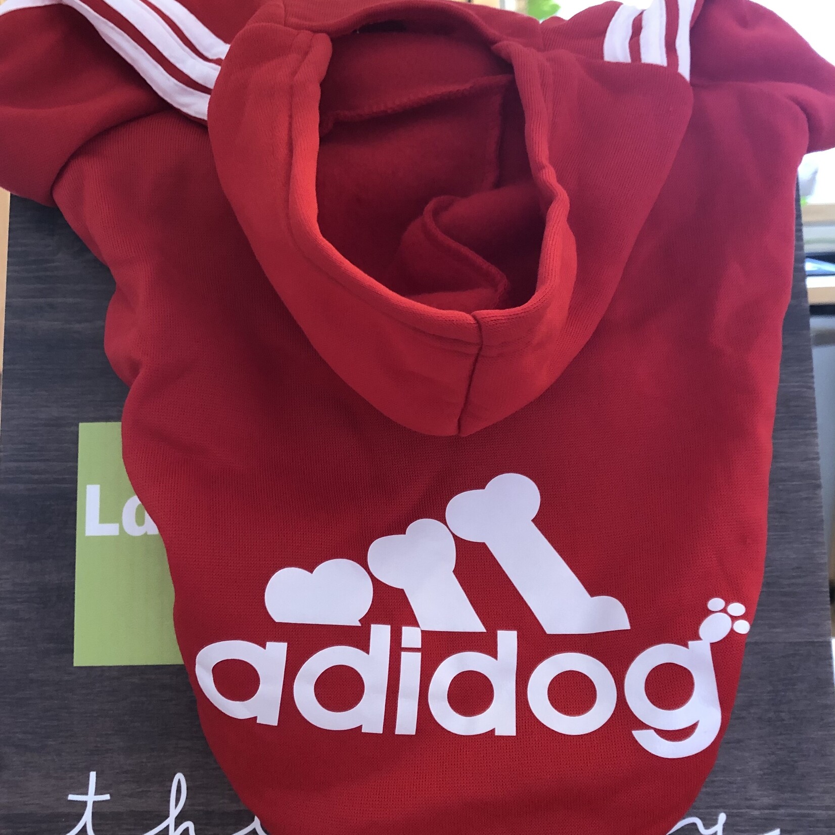 adidog sweater integrated pocket-red-FINAL SALE