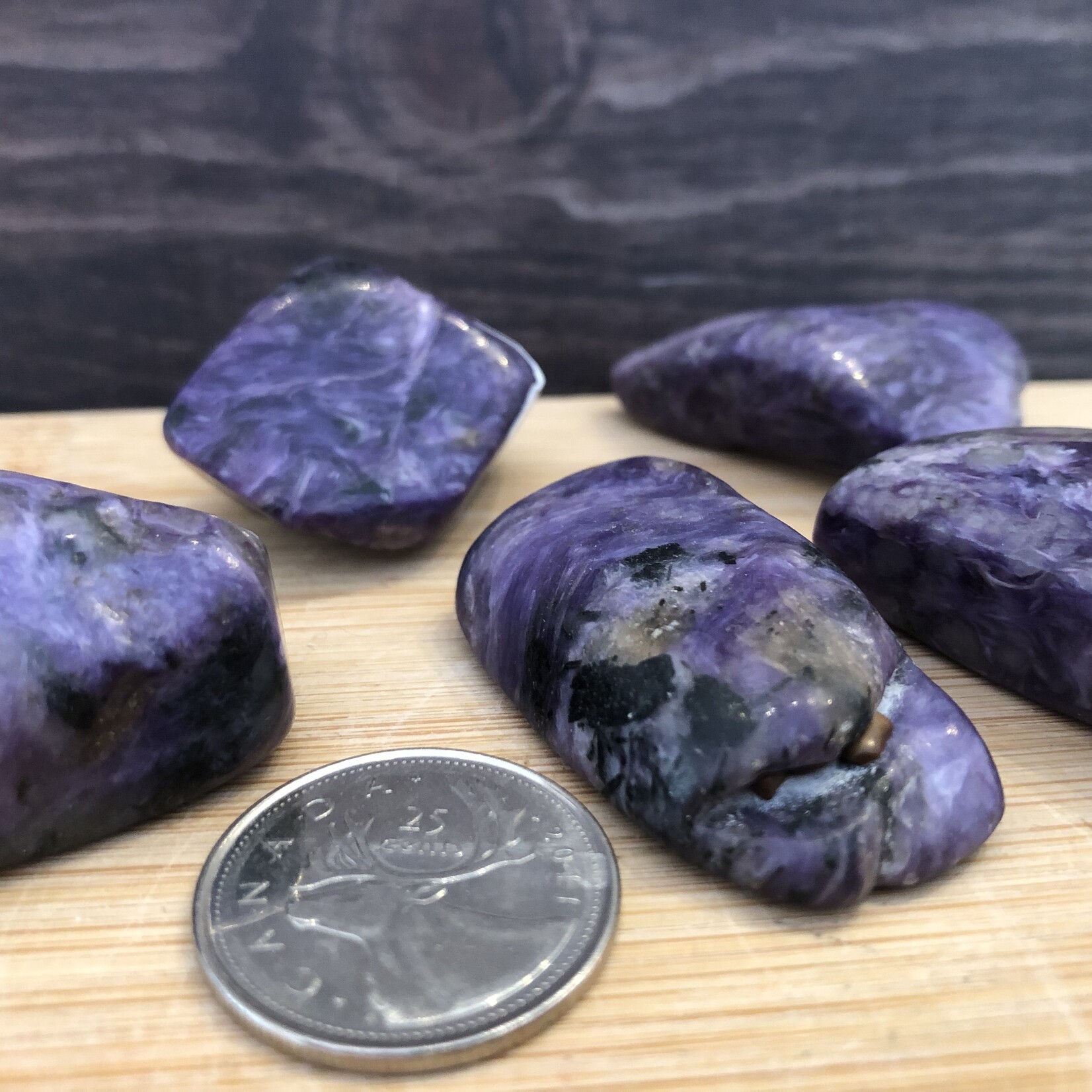 charoite tumbled stone