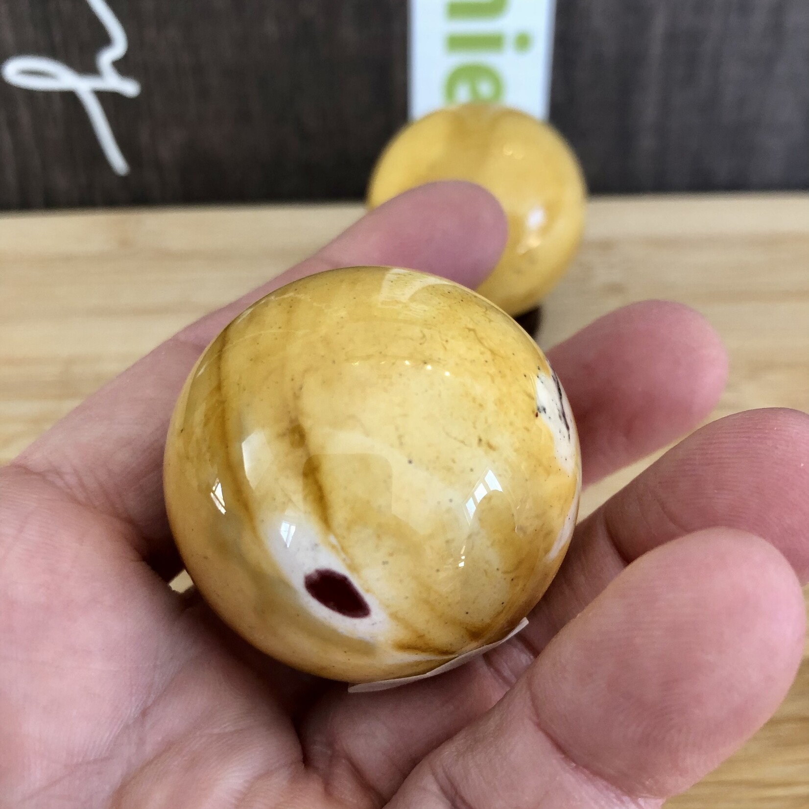 mokaite jaspe sphère petite, boule de cristal jaspe mokaïte, apporte calme et sérénité pour affronter les épreuves et les imprévus de la vie