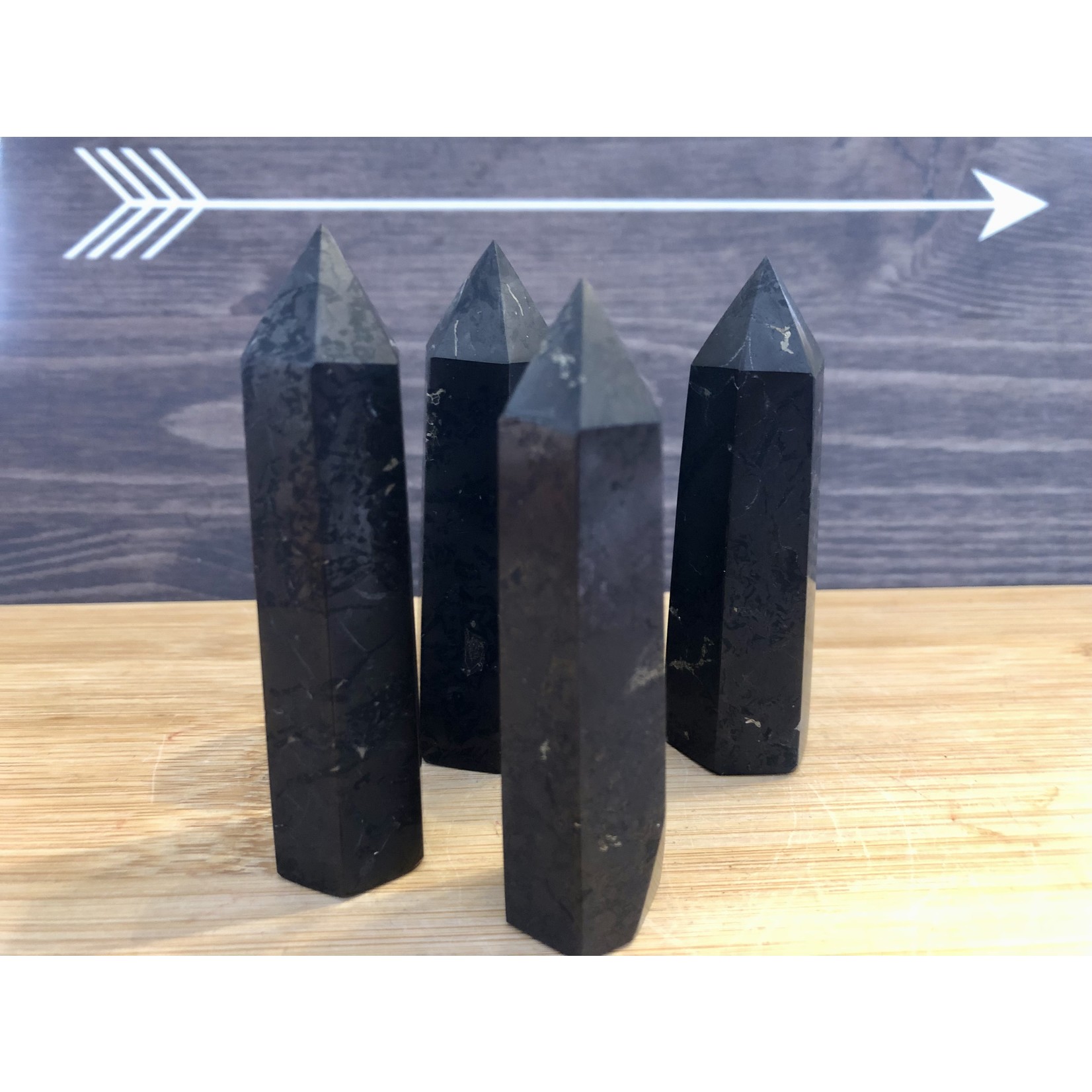 natural shungite tower, black stone has a unique and remarkable ability, neutralizes electromagnetic disturbances harmful to health