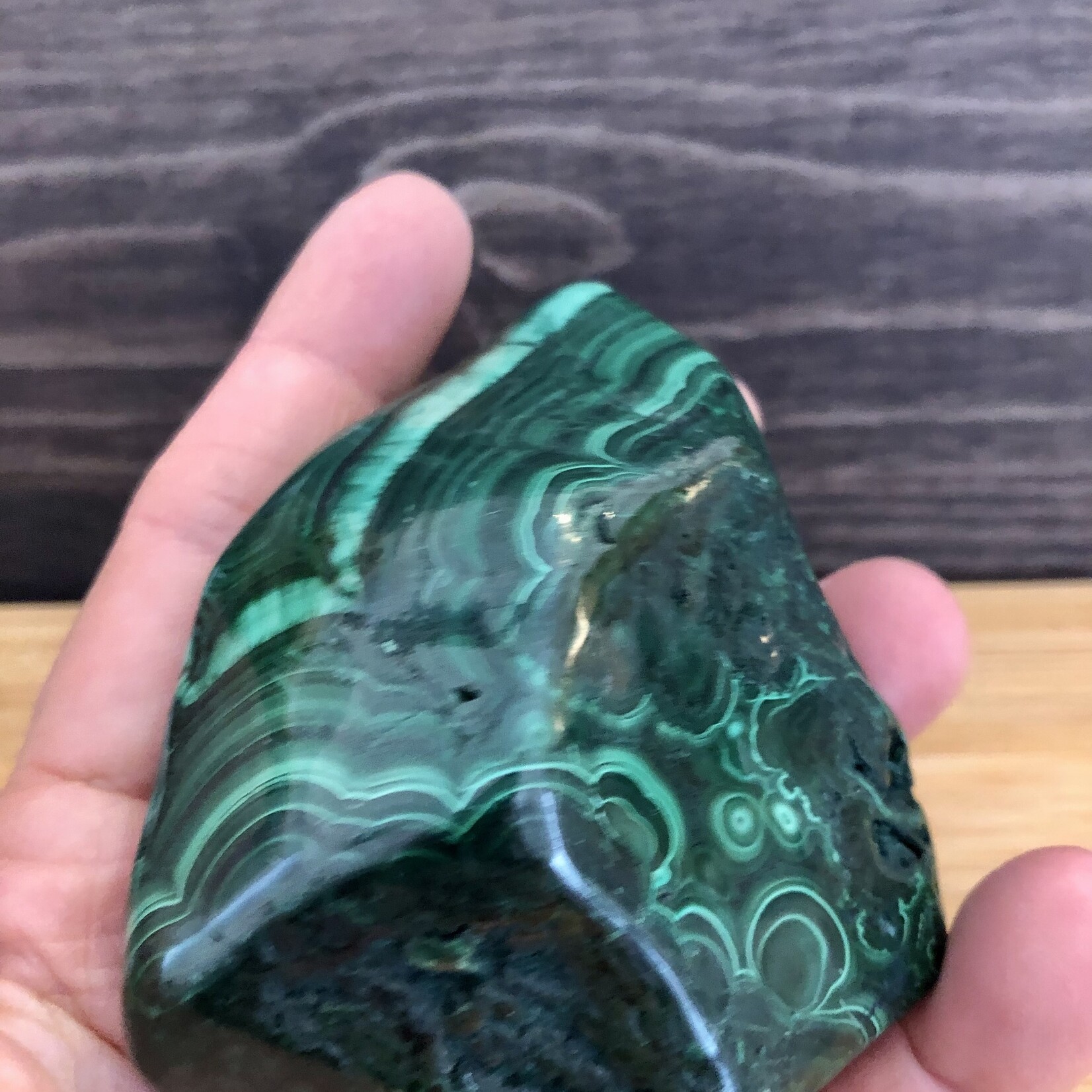 natural malachite freeform, removes toxins from the liver