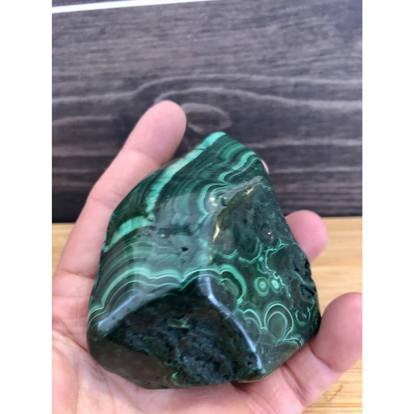 natural malachite freeform, removes toxins from the liver