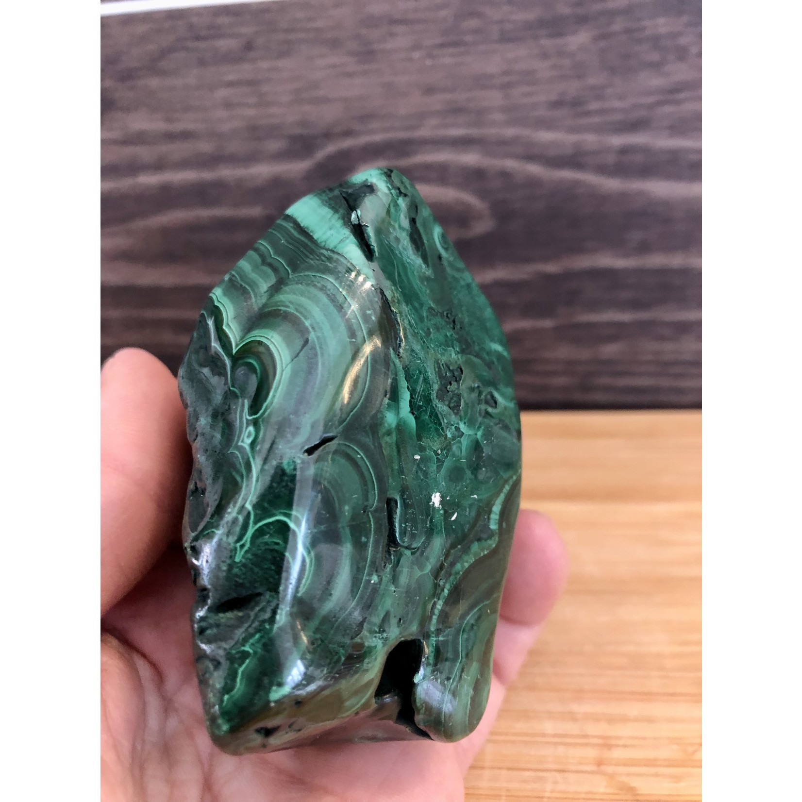 natural malachite freeform, removes toxins from the liver