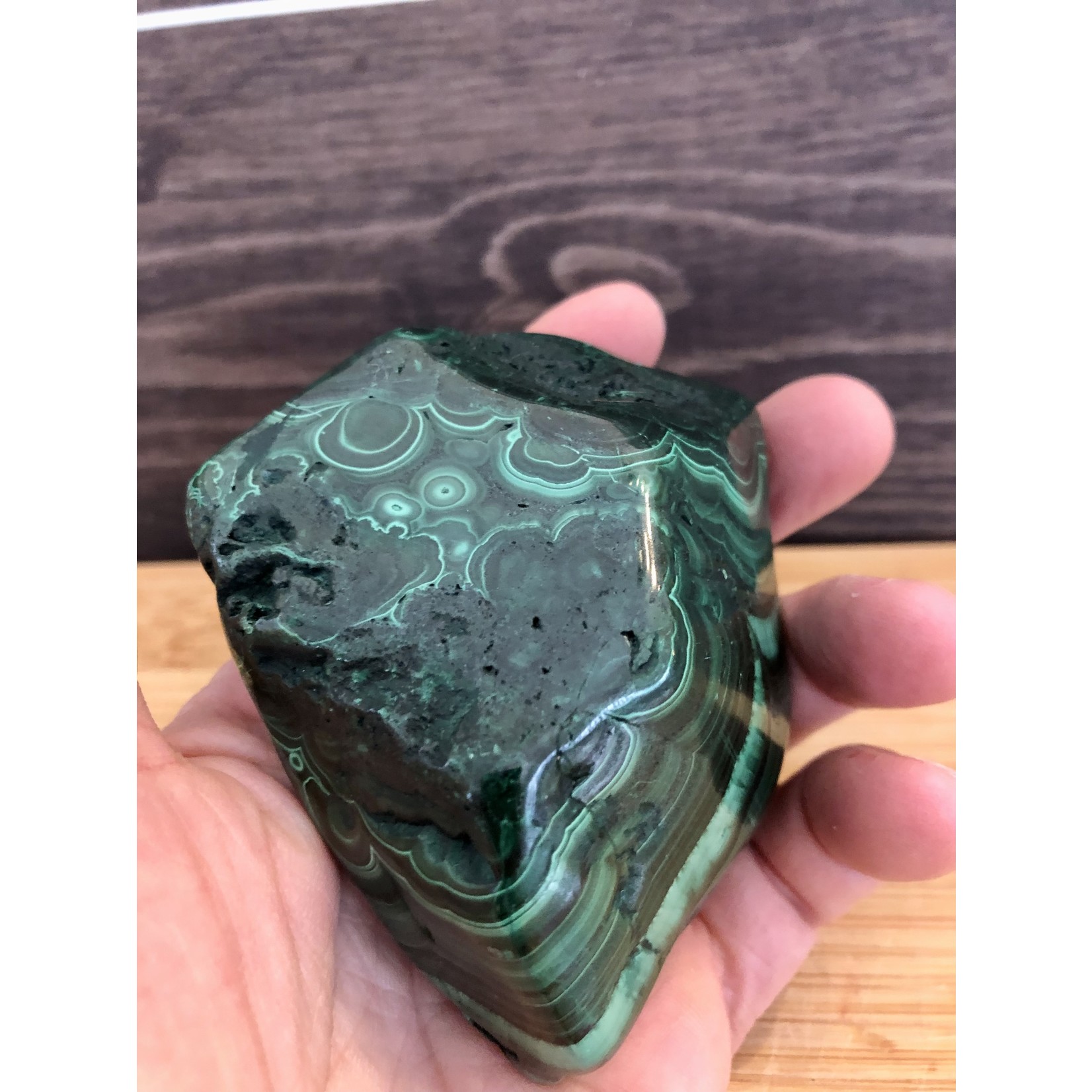 natural malachite freeform, removes toxins from the liver