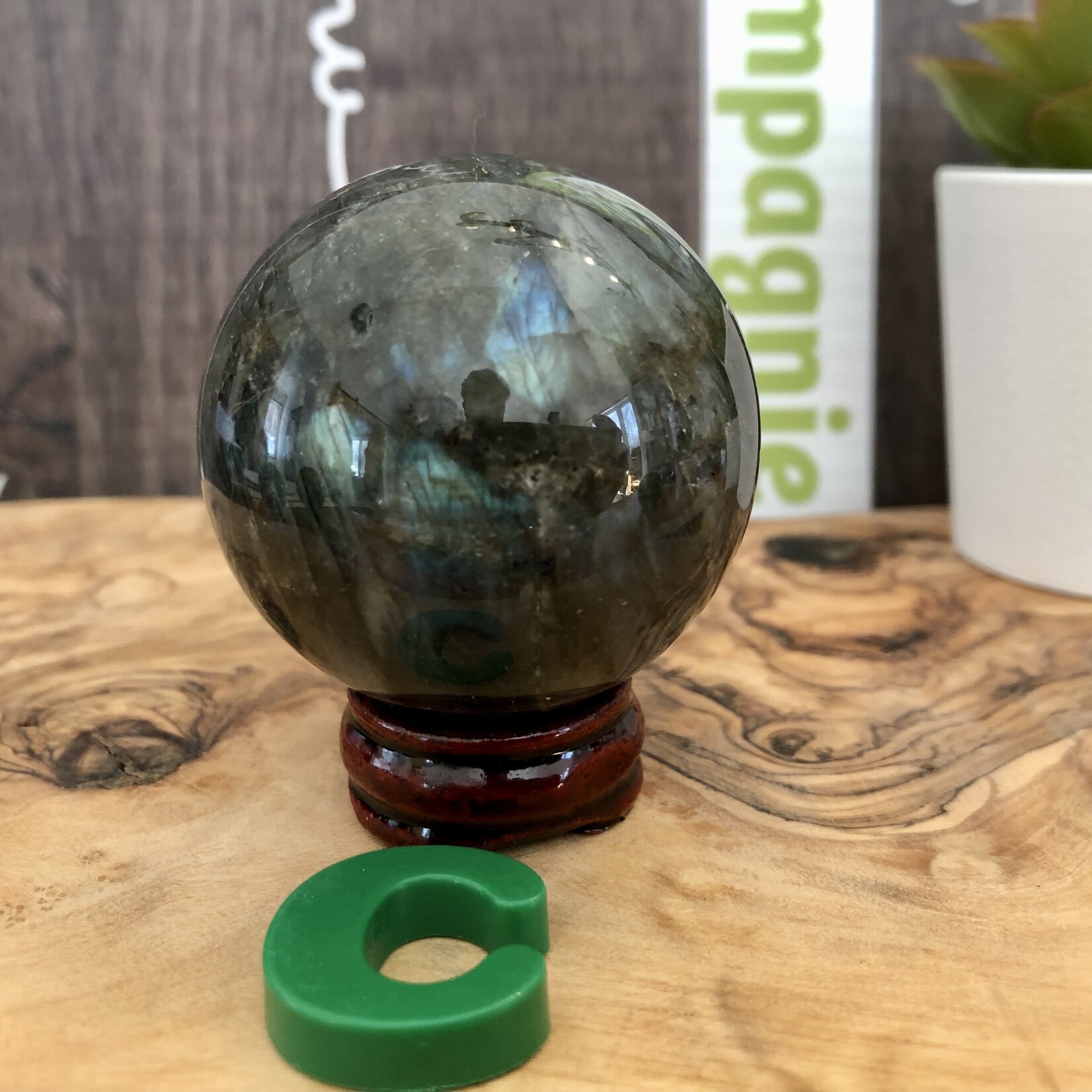 Captivating Labradorite Sphere - Aura-Protecting, Transformational Crystal, Banishes Fears and Insecurities
