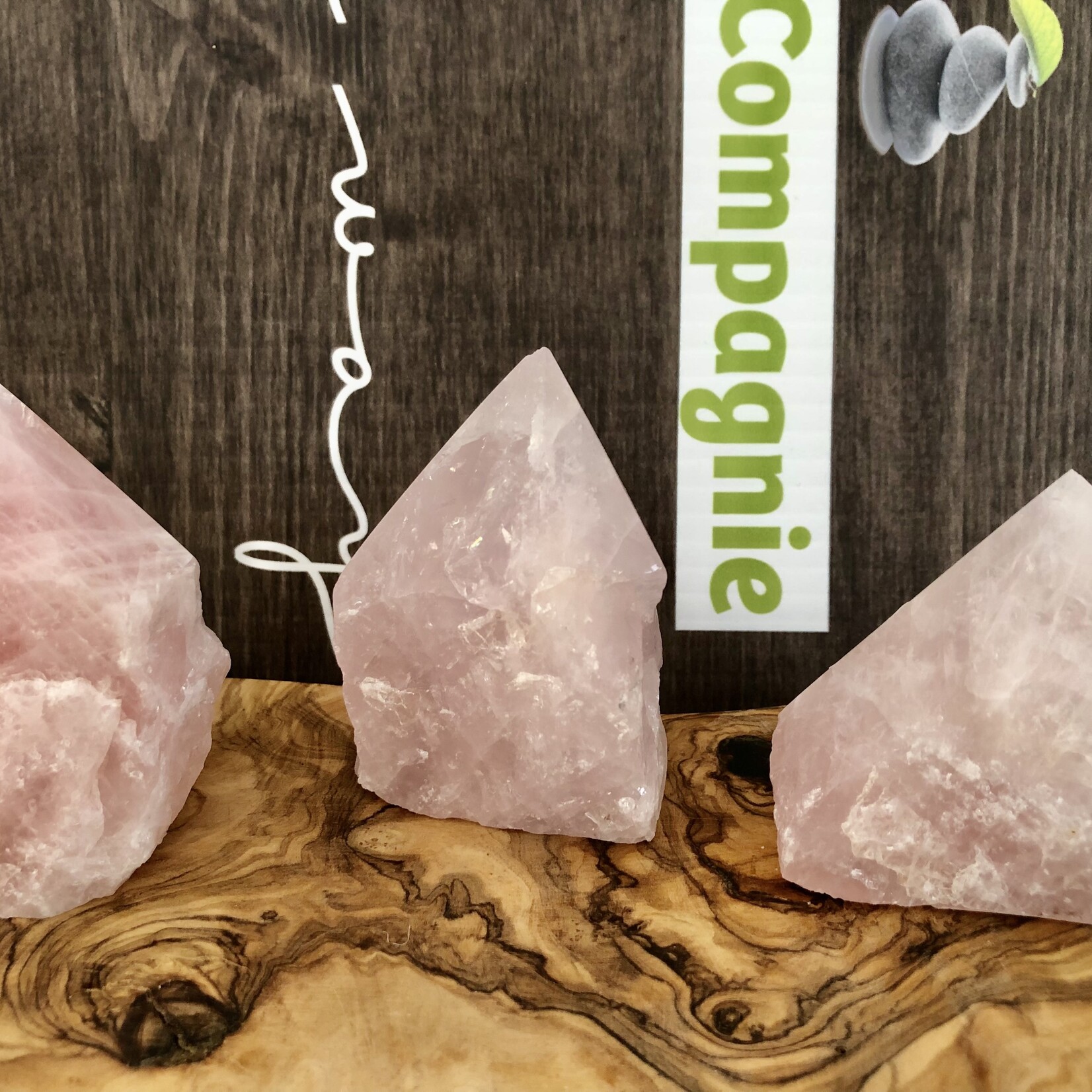 Polished Rose Quartz Pyramid – Raw Base & Smooth Top – Love, Healin, Harmony Energy