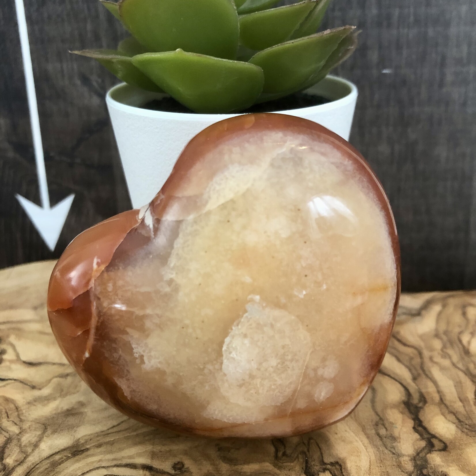 large carnelian heart, is synonymous with confidence,  initiative and openness