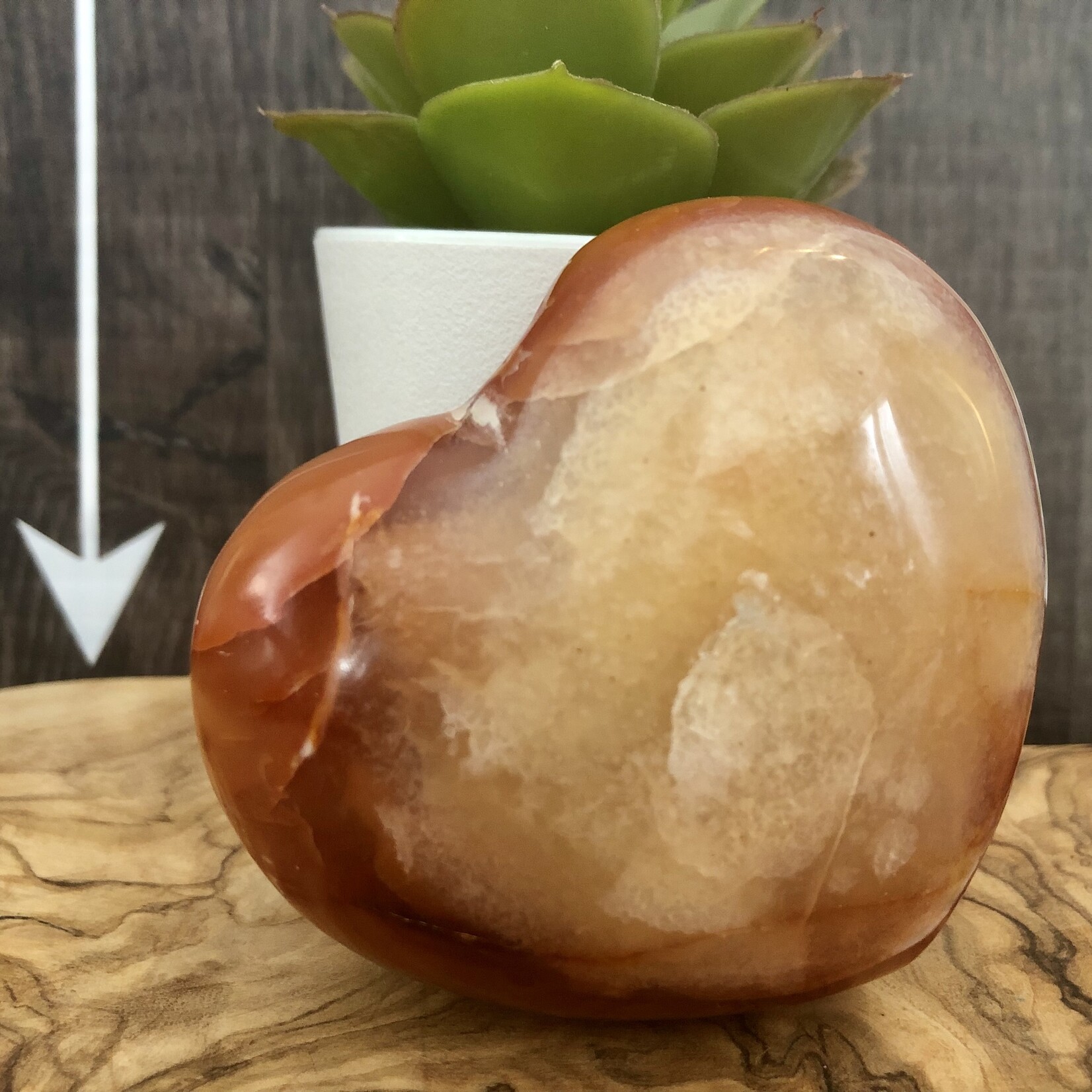 large carnelian heart, is synonymous with confidence,  initiative and openness