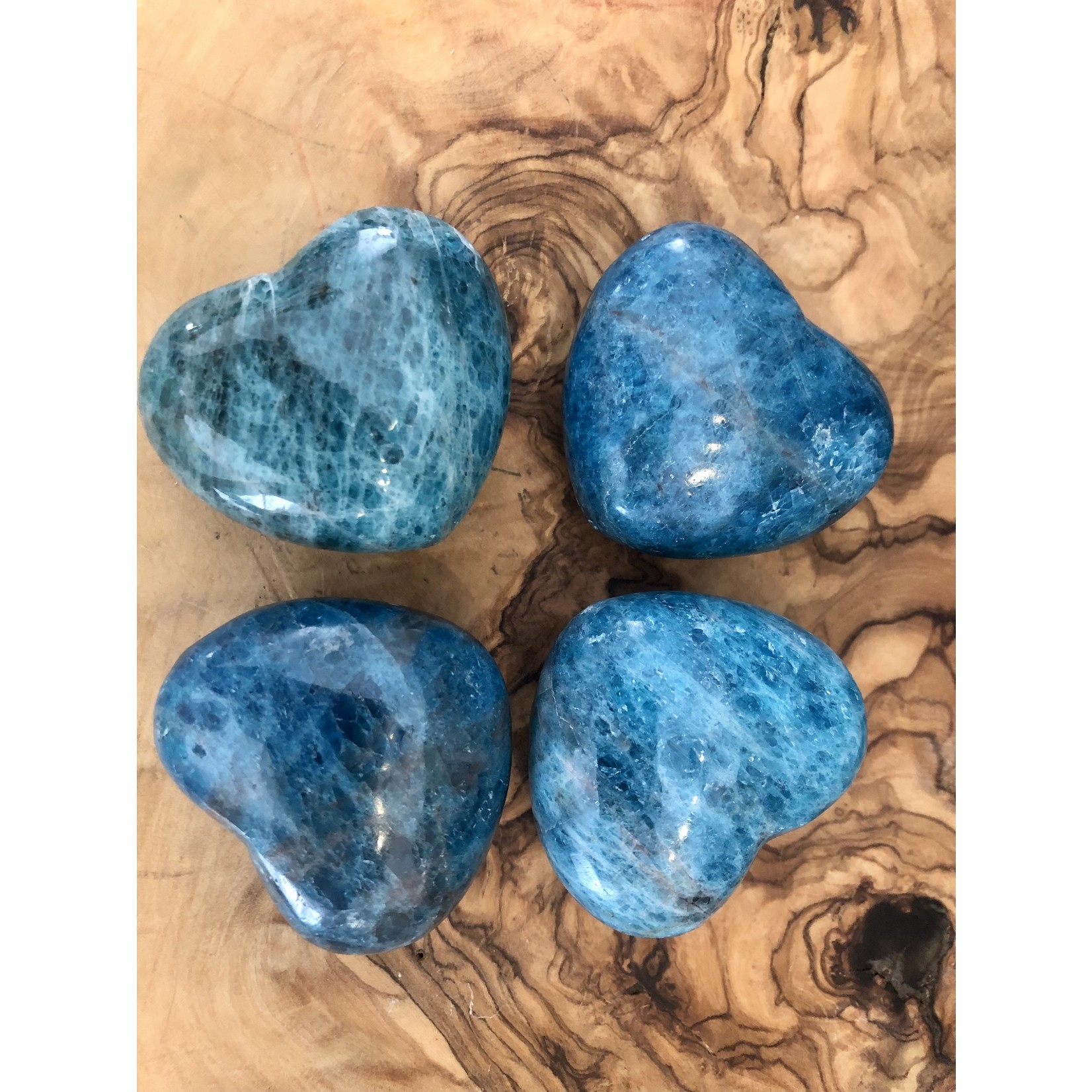 Radiant Blue Apatite Puffy Heart- Enhancing Communication and Self-Expression with Love and Clarity