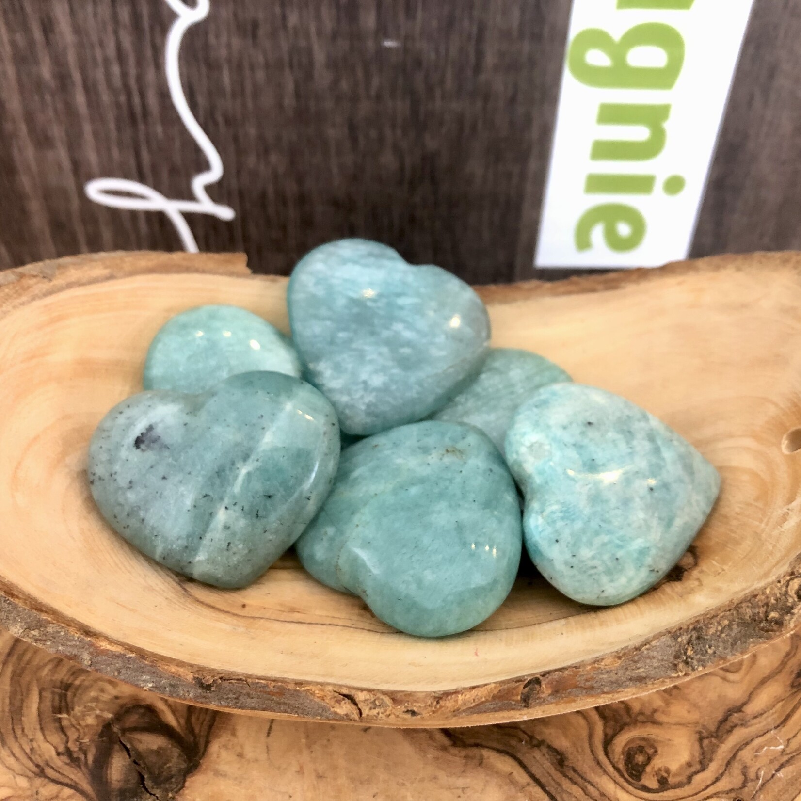 adorable amazonite heart, perfect for rekindling happiness, works wonderfully with the heart chakra as well as the throat chakra