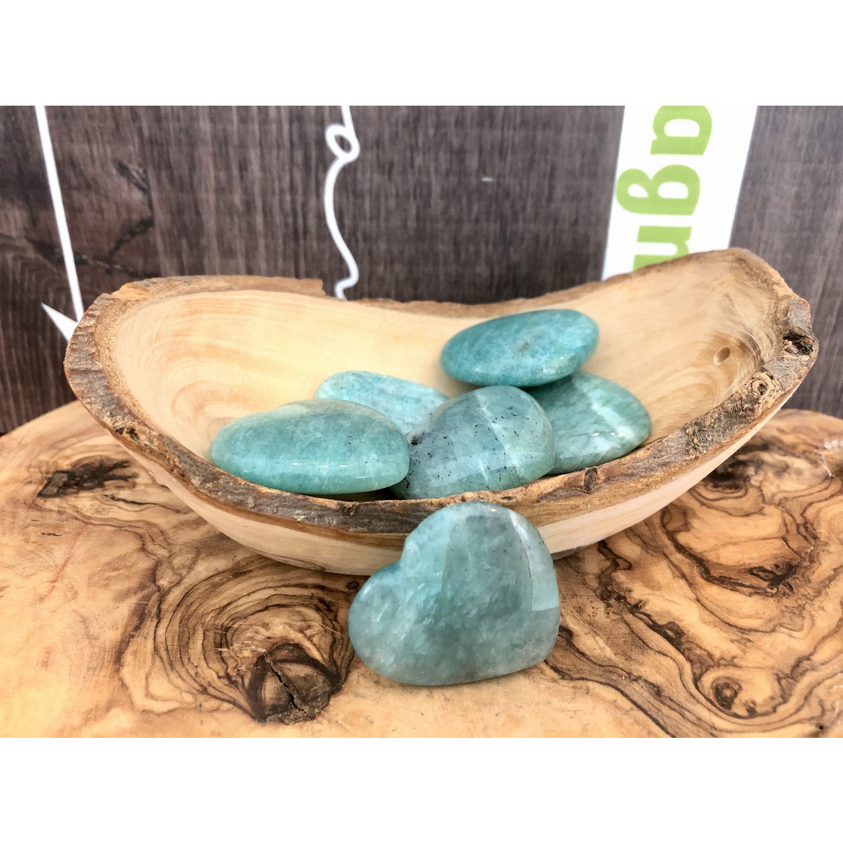 adorable amazonite heart, perfect for rekindling happiness, works wonderfully with the heart chakra as well as the throat chakra