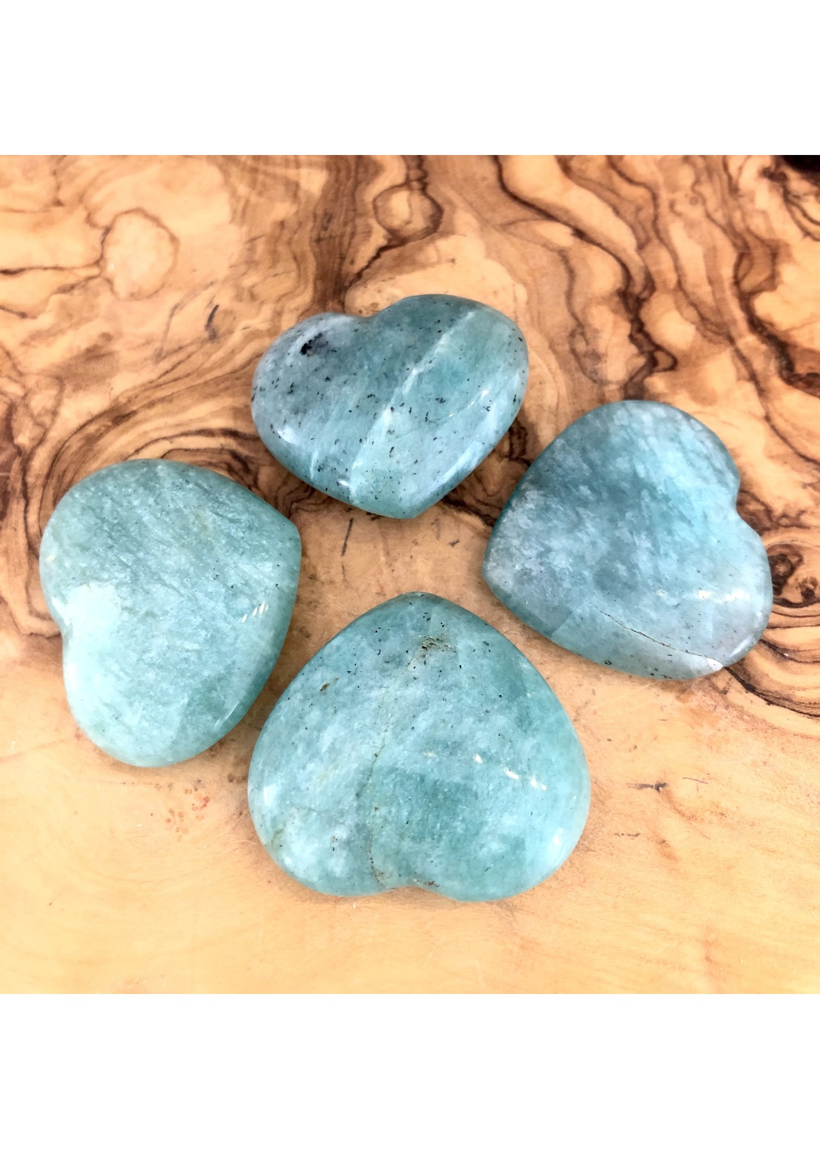 adorable amazonite heart, perfect for rekindling happiness, works wonderfully with the heart chakra as well as the throat chakra