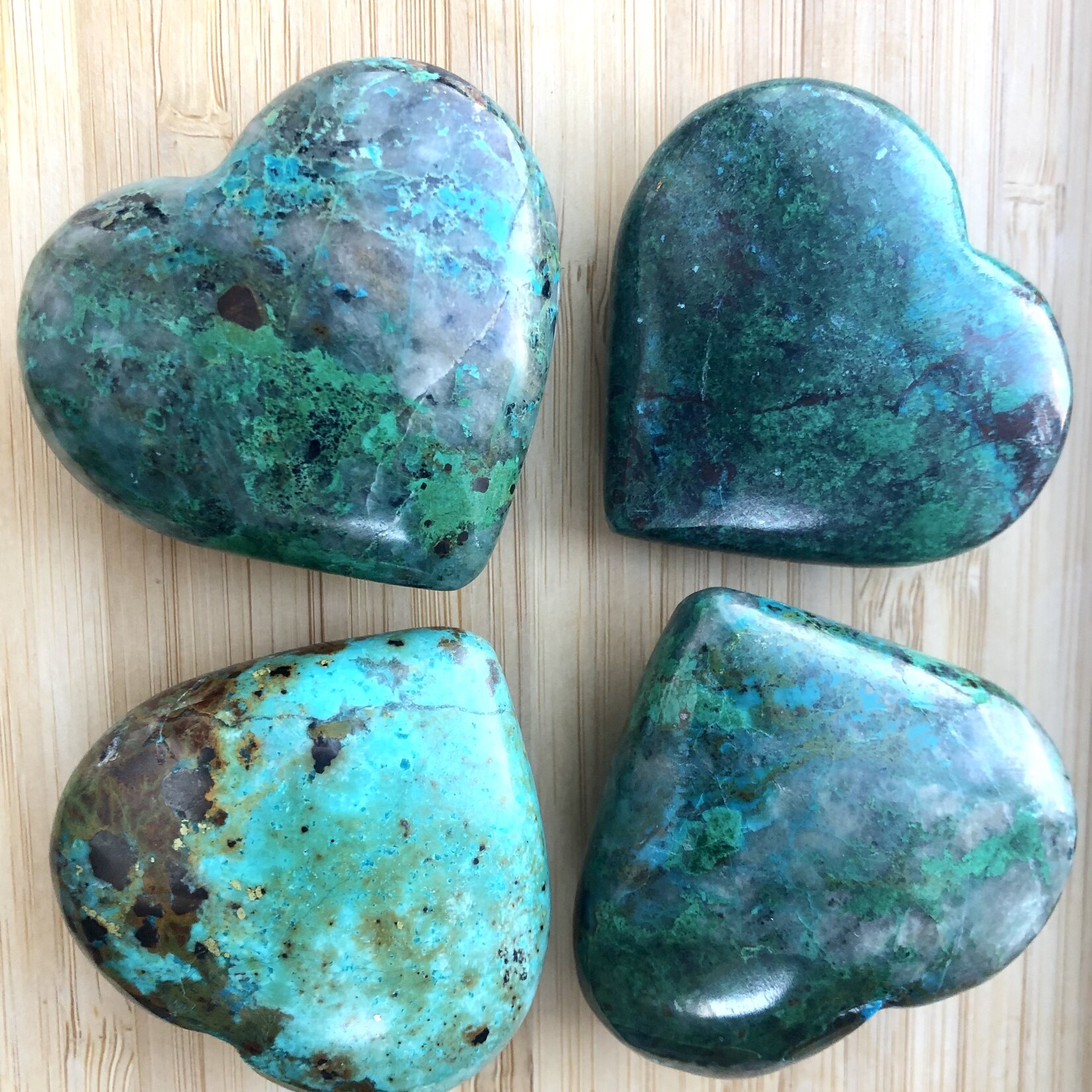 Chrysocolla Puffy Heart – Emotional Balance and Healing