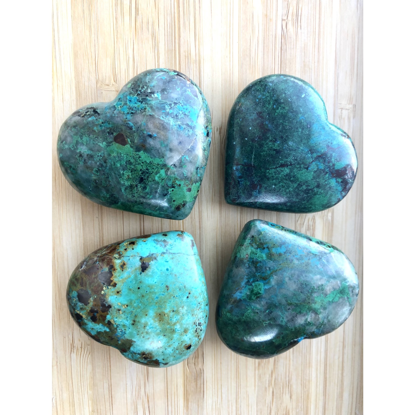 cute puffy heart chrysocolla, restore self-confidence and bring joy, absorb negative emotions by eliminating fears